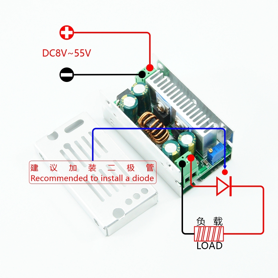 Convertisseur DC-DC Buck 200W 15A - 8-60V Entrée / 1-36V Sortie - Module Réglable - Neuf