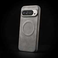Étui de téléphone en cuir d'agneau doux pour la peau, protection magnétique anti-chute pour Google Pixel 8 Pro/Pixel 7/et Pixel 10