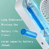 Ventilateur électrique suspendu de bureau pliant avec mini ventilateur de table à batterie rechargeable 5V