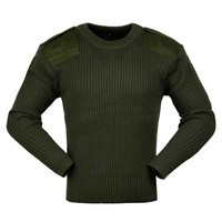 Pull de sécurité en tricot pour homme, col rond et col en V, pull de combat