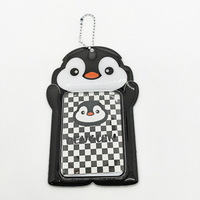 Personaliza tu propio diseño: Bonita funda de PVC estilo coreano para tarjetas, soporte para photocards de Kpop, coleccionador de fotos de estrellas, llavero de PVC.
