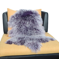 Tapis en fourrure de Mongolie épais et long, luxueux, véritable fourrure de mouton écologique, tapis en peau de mouton pour chambre à coucher, canapé, salon, maison