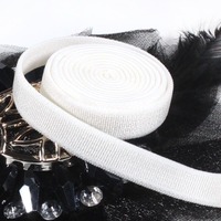 Taille personnalisée ruban spandex blanc sangle nylon bande élastique tricot pour sous-vêtements soutien-gorge