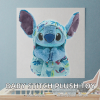 Peluche officielle Baby Stitch Lilo & Stitch 27cm/11" Alien bleu super doux avec doublure amovible en polyester et rembourrage en coton PP ODM