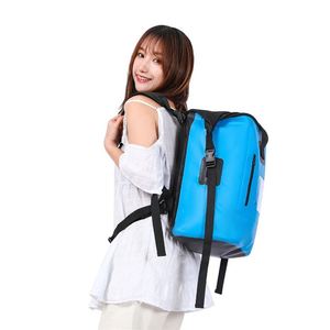 Sac à dos étanche en PVC robuste avec sangle de poitrine réglable et coutures renforcées pour la randonnée aquatique, le surf, le <span class=keywords><strong>camping</strong></span>, la pêche et le rangement - Product Image 2