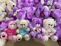 Ours en peluche coloré en forme de cœur LOVE, mignon, pour la Saint-Valentin, la fête des Mères, ours en peluche tie-dye, cadeau de fête