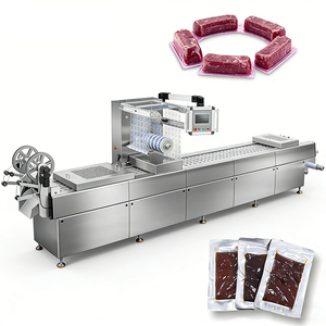 Ligne de production entièrement automatique de saucisses et de viandes de charcuterie, <span class=keywords><strong>machine</strong></span> <span class=keywords><strong>sous</strong></span> <span class=keywords><strong>vide</strong></span> électrique automatique de thermoformage <span class=keywords><strong>pour</strong></span> boyaux et bandes de film. - Product Image 5