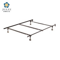 Cadre de lit en acier et contreplaqué sur mesure, base de support robuste pour mobilier d'hôtel, vente en gros