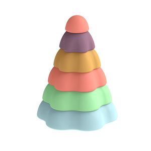 New Stacking Music Silicone Rainbow Circle Educational Toy Baby <b>Building</b> <b>Blocks</b> Bite Music Stack Music <b>for</b> <b>Kids</b> - Product Image 6