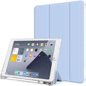 Quickly delivery Light weight Tablet Cover For iPad 5th 6th Gen Clear Soft TPU case For iPad 5/6 9.7 inch auto awake sleep