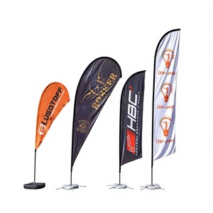 Beach Flag Custom Wholesale Outdoor Advertising Flag Event Promotion Double Sided Water Filled Teardrop Shaped Square Banner