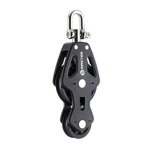 Polea maestra de una sola rueda con diámetro de rueda de 90 mm, diámetro de cuerda de 14 mm, rodamiento giratorio para aparejos y elevación - Product Image 1