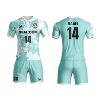 Jersey Sepak Bola Kustom untuk Dewasa, Unisex, Bahan Polyester, Cetak Nama Klub, Layanan OEM