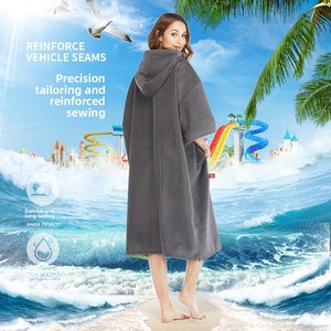 <span class=keywords><strong>Poncho</strong></span> à capuche pour la plage, le <span class=keywords><strong>surf</strong></span>, la plongée, la natation, le change de vêtements, <span class=keywords><strong>peignoir</strong></span> épais et chaud, serviettes de bain à séchage rapide, résistantes aux UV - Product Image 3