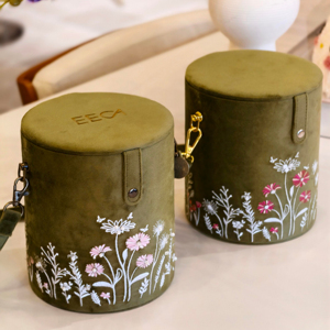 Đồ trang sức cổ điển Hộp Thêu Tay Vải ramadan tráng miệng Macaron Hộp bao bì xách tay hương liệu Nước hoa Hộp bao bì - Product Image 1