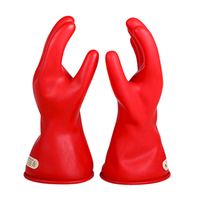 Gants isolants orange 12KV (type plat) - Longueur 38cm Antidérapants Résistants à l'usure Protection électrique Gants de sécurité pour électriciens