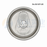 Couvercle de canettes en aluminium à ouverture facile, 1 pièce, 202 B64 SOT