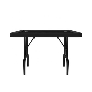 Table de <span class=keywords><strong>Blackjack</strong></span> pliable de qualité professionnelle YH <span class=keywords><strong>Casino</strong></span>, 4 joueurs, carrée, haute vitesse, feutre noir, avec porte-gobelet - Product Image 4