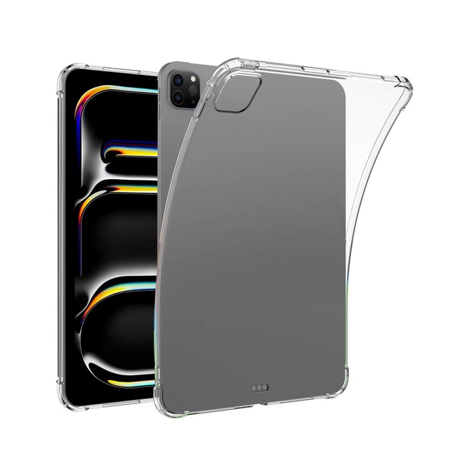 New Slim Fit Back Cover Crystal Clear Soft TPU Gel Tablet Case for Apple iPad Pro 11 2024 /IPad Air 6 7 11 Inch