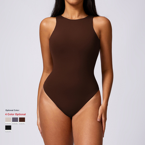 Completo Yoga Modellante con Logo Personalizzato, Tuta Aderente con Corsetto Interno, Abbigliamento Fitness Femminile - Product Image 3