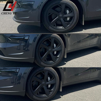 Penutup Roda 19" Terlaris untuk Tesla Model Y Juniper 2025+ Pemasangan Mudah Tampilan Karbon Hitam Mengkilap Pengganti Body Kit
