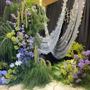 ต้นไม้ประดิษฐ์สีเขียว ต้นอ่อนแอสปาราจัส ใบเผือก ตกแต่งงานแต่งงาน สมจริงสูง ใช้ได้ทั้งภายในและภายนอกอาคาร - Product Image 1