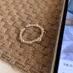 Anillo de Plata de Ley S925 con Cuentas Esféricas, Diseño Simple, Joyería Unisex para Uso Diario - Product Image 5