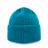 Gorro de Pescador con Logotipo Bordado Personalizado de Fábrica, Gorro de Punto Acrílico, Gorro de Punto Tipo Waffle para Invierno