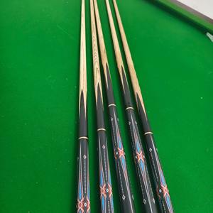 Taco de billar estilo inglés negro de 8 piezas, 145 pulgadas, de una pieza, de madera blanca con funda de ébano, duradero para juegos de billar - Product Image 4