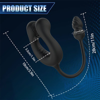 Anneau vibrant pour pénis avec contrôle par application, plug anal, perles vibrantes, masseur de prostate masculin, anneau de pénis, retardateur d'éjaculation, jouets sexuels pour hommes