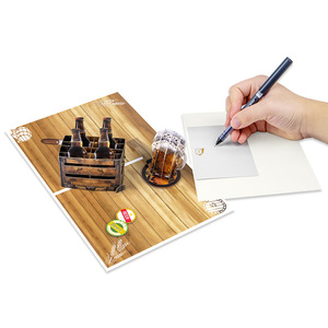 Greeting Art Handmade 3D Beer Pop up <strong>Card</strong>,Fathers Day Pop up Celebrate <strong>Card</strong> for Dad Husband Grandpa <strong>Brother</strong> Uncle Friend Men Him - Product Image 4