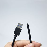 Kabel USB3.0 Industri Belum Selesai Dipasang, Konektor USB3.0 A Male ke Ujung Terbuka Tanpa Isolasi, Pelindung Anti-EMI Ganda