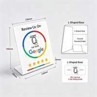 Carte NFC Google Review en PVC réinscriptible, puce NTAG213 programmable, finition mate étanche, Tap to Review QR, en gros