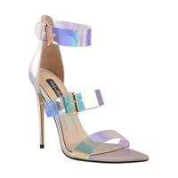 Sandales holographiques transparentes en TPU pour femmes, chaussures de styliste, 1 paire, nouveaux arrivages, 2021