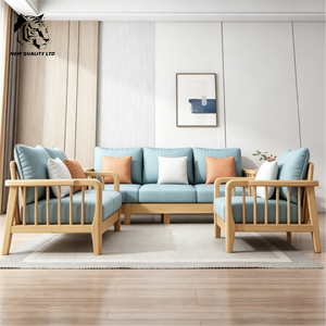 Vente directe d'usine, prix avantageux, stock important, canapé personnalisé, design moderne, meubles de salon écologiques, canapé en bois et tissu. - Product Image 2