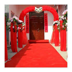 红色婚礼地毯展览装饰活动欢迎舞台表演地毯无纺布打针红地毯中国工厂