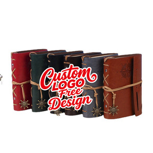 Carnet A6 classique fait main en gros, journal de voyage vintage en PU avec papier vierge, reliure à feuilles mobiles rechargeable - Product Image 1