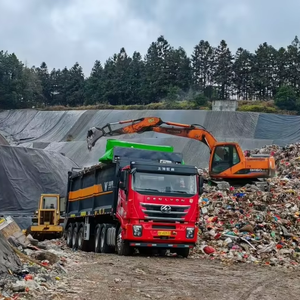 Semi-<span class=keywords><strong>remorque</strong></span> de transfert de déchets solides municipaux de 43 m³ à vendre en provenance de Chine avec service après-vente - Product Image 1