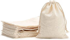 Bolsas de Lona Ecológica con Cordón, Impresas en Algodón y Lino, con Logotipo Personalizado - Product Image 3