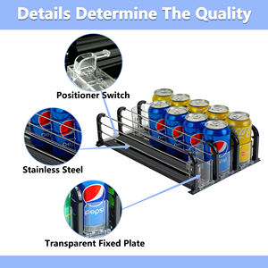 Récipient de stockage en acrylique transparent pour la cuisine, boîte de rangement empilable pour réfrigérateur, distributeur de canettes de soda pour boissons au réfrigérateur - Product Image 5