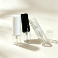Botol Parfum Kaca Kosong 1ml untuk Sampel, Isi Ulang dari Bawah, Ukuran Mini untuk Perjalanan, Dilengkapi Tutup