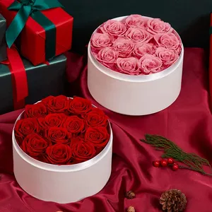 12 पीसी हाथ से बने प्राकृतिक रूप से संरक्षित गुलाब, जन्मदिन माताओं के वेलेंटाइन डे उपहार के लिए उपहार