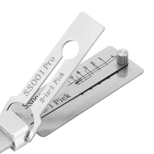 <span class=keywords><strong>2</strong></span>-in-1 オートピック＆デコーダー SC4 SC1 KW1 KW5 スチールメタルキーブランク ロックピッキングツール シルバー HUANYU 鍵屋向け - Product Image 5