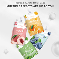 Produk perawatan kulit wajah Label pribadi masker gelembung esensi buah asam hialuronat Vitamin C organik antijerawat
