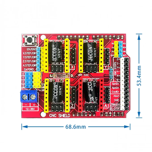 Carte d'extension CNC Shield V3 pour <span class=keywords><strong>Arduino</strong></span> <span class=keywords><strong>UNO</strong></span>, prend en charge les pilotes A4988 DRV8825, contrôleur d'imprimante 3D, graveur CNC, kit DIY - Product Image 1