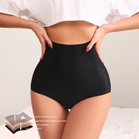 Grande taille taille haute sans couture coton entrejambe quatre couches étanche dames menstruel physiologique sous-vêtements stock en gros
