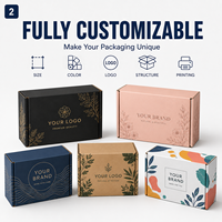 Caja de Cartón Corrugado Impresa con Diseño Abstracto en Tonos Tierra, con Base de Cierre Automático, para Empaquetado de Boutique y Minoristas