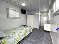 Chambre à coucher modulaire de luxe pliable à 2 étages Mini maison préfabriquée en acier prête à l'emploi Villa Petite maison Concept Maison conteneur