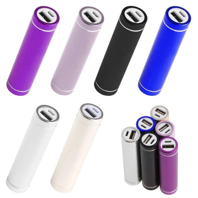 Factory Wholesale 2200mAh Charging Bank 5V1A18650 Metal Micro USB Mobile Battery Charger Overcharge Protection 10W Output Power