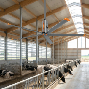 Ventilateur de plafond industriel RTFANS 14FT 4.2M à <span class=keywords><strong>8</strong></span> pales avec moteur central, grand ventilateur de climatisation pour usage commercial - Product Image 6